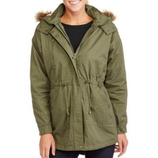 Women's Twill Anorak With Sherpa Lined Hood