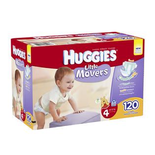 Huggies  Little Movers Diapers, Size 4, 120ct