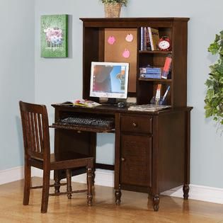 Dorel Asia Desk with Hutch and Chair   Espresso Box 1   Furniture