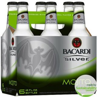 Bacardi Silver Mojito Malt Beverage, 12 fl oz, 6 pack