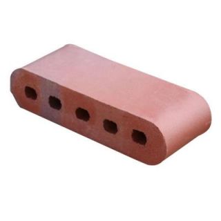 Double Bullnose Red Flashed 11.5 in. x 3.5 in. x 2.19 in. Cored Clay Brick 074562000