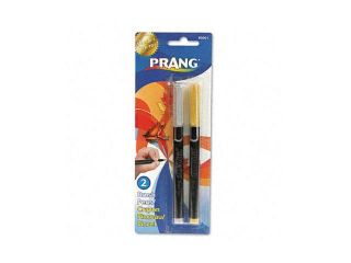 Dixon 80001 Prang Brush Pens, Flexi Tip, Gold/Silver, 2/Set