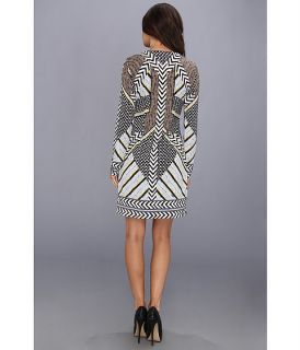 hale bob tribal mix l s dress black