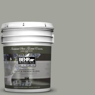 BEHR Premium Plus Ultra 5 gal. #N380 4 Strong Winds Semi Gloss Enamel Interior Paint 375405