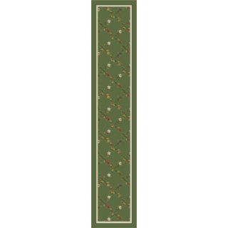 Milliken Green Tufted Runner (Common 2 ft x 11 ft; Actual 2.333 ft x 11.666 ft)