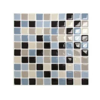 Smart Tiles 9.85 in. x 9.85 in. Multi Colored Peel and Stick Mosaic Decorative Wall Tile in Maya SM1004 1