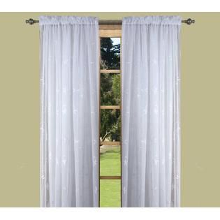 Ricardo Trading Zurich Embroidered Sheer Panel 52W x 63L White