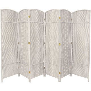 Oriental Furniture 71 x 96 Diamond Weave 6 Panel Room Divider
