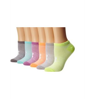 Under Armour UA  Solid 6 Pack No Show (Big Kid) Marl/Assorted