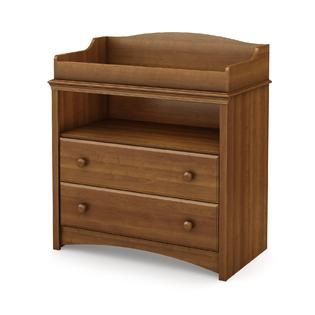 South Shore Angel Changing Table with Wooden Knobs, Morgan Cherry