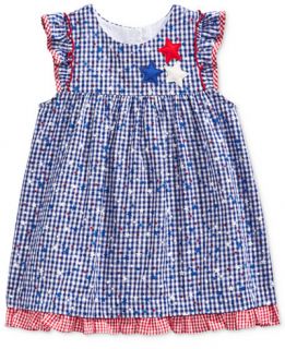 Marmellata Baby Girls Star Print Gingham Dress   Dresses   Kids