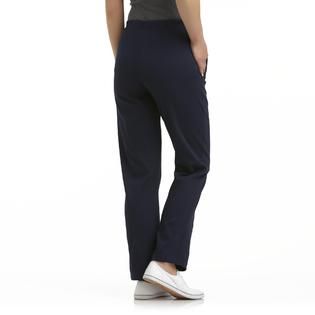 Basic Editions   Womens Plus Pull On Knit Pants