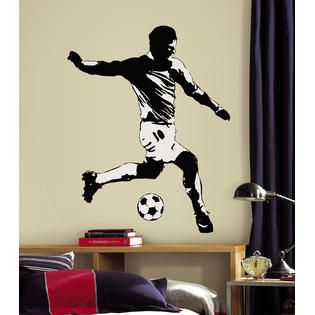 RoomMates Soccer Player Peel & Stick Giant Wall Decals   Home   Home