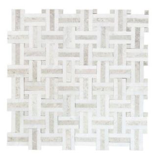Jeffrey Court Windswept 13 in. x 13 in. x 8 mm Marble Mosaic Wall Tile 99644