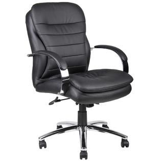 Boss  MID BACK EXEC CHAIR WITH 80mm, YM8335, & CHROME BASE