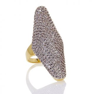 Jewels by Jen "Party Ring" 8.01ct CZ Goldtone Pavé Marquise Knuckle Ring   7910359
