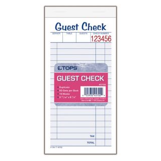 Part Carbon Guest Check Book