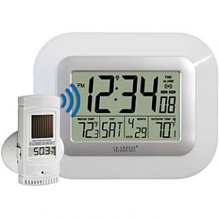La Crosse Technology WS 811561 W Digital Atomic Wall Clock with Solar
