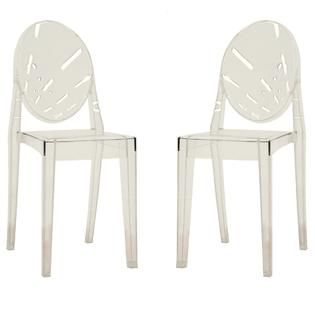 Baxton Studio Acrylic Accent Chair Set   Clear