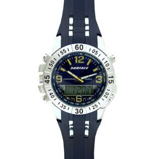 Surface Mens Chronograph Dark Blue Watch with Round Dials and Silver