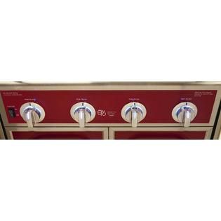 Kenmore Red 4 Burner Gas Grill With Folding Side Shelves and lit knobs