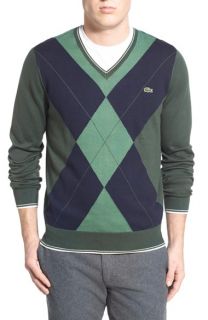 Lacoste Argyle V Neck Sweater