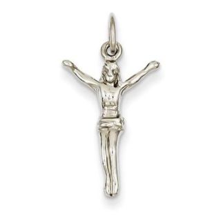 14k White Gold Jesus Charm (0.9in long x 0.5in wide)