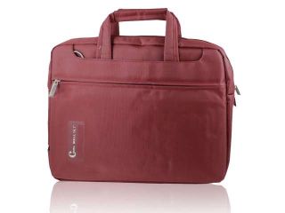14" 14.4" Laptop Computer 2 Compartments Shoulder Bag Pouch Case Red for Dell