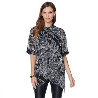 NENE by NeNe Leakes Twisted Neck Blouse with Cami   7810885