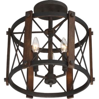 Quoizel Baron 3 Light Semi Flush Mount