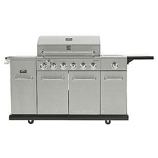 Stainless Front Gas Grill Barbecue, Smoke And More With 