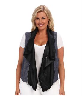 karen kane plus plus size contrast moto vest