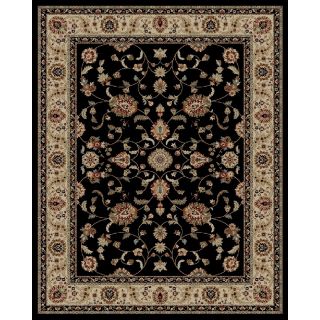 Concord Global Valencia Black Rectangular Indoor Woven Oriental Area Rug (Common 8 x 10; Actual 94 in W x 118 in L x 7.83 ft Dia)