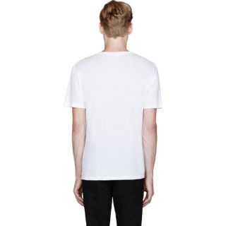 by Alexander Wang White Classic Low Neck T Shirt