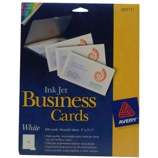 Avery  Business Cards, Ink Jet, 100 pack
