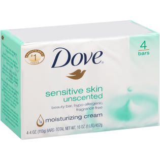 Dove Sensitive Skin Unscented Beauty Bar 16 OZ PACK   Beauty   Bath