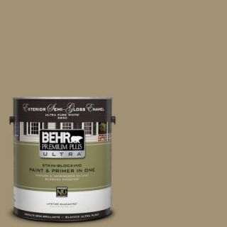 BEHR Premium Plus Ultra 1 gal. #380F 6 River Bank Semi Gloss Enamel Exterior Paint 585301
