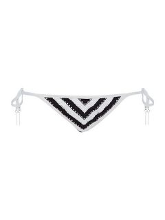 Seafolly Coast To Coast Hipster Tie Side Brief Black/White