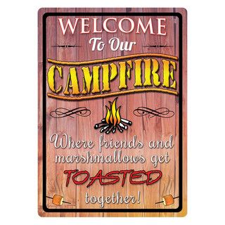 Rivers Edge Products 12 inch x 17 inch Tin Sign Welcome To Our