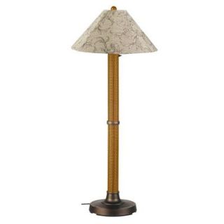 Patio Living Concepts Bahama Weave 60 in. Mocha Cream Floor Lamp with Bessemer Shade 28164