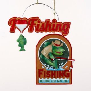 Pack of 12 I Love Fishing & Fishing Nothing Else Matters Christmas Ornaments 4"