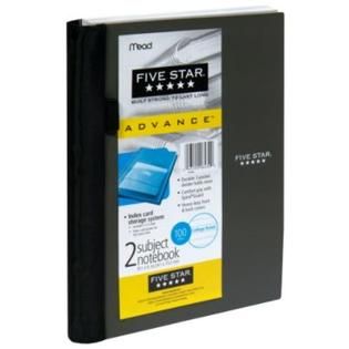 Mead Five Star Advance 2 Subject Notebook, 100 Sheets, College Ruled