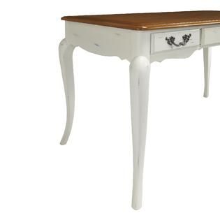 Home Styles  Oak and Rubbed White French Countryside Executive Desk