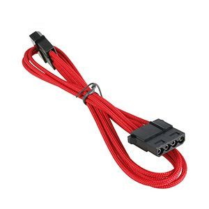 BITFENIX 4 Pin Molex Extension 45CM Red Cable   Connector Type 4 Pin Male to 4 Pin Female, Wire Gauge 18AWG (34/0.18), Red   BFA MSC M4SA20BK RP