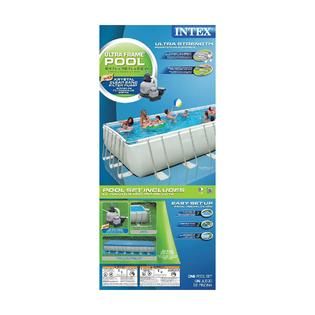 Intex  24 ft. x 12 ft. x 52 in. Rectangular Ultra Frame Pool Package