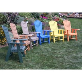 A & L Furniture Recycled Plastic High Seat Adirondack Chair
