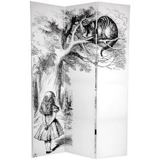 Oriental Furniture  6 ft. Tall Double Sided Alice in Wonderland Canvas
