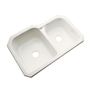 Thermocast Cambridge Undermount Acrylic 33 in. Double Bowl 60/40 Kitchen Sink in Biscuit 45003 UM