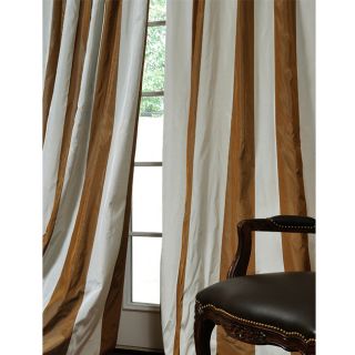 Signature Stripe Faux Silk Taffeta 108 inch Curtain Panel  