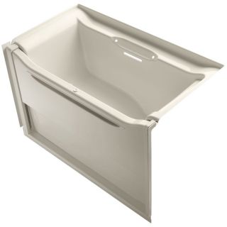 KOHLER Elevance Almond Acrylic Rectangular Alcove Bathtub with Right Hand Drain (Common 34 in x 60 in; Actual 39.25 in x 33.5 in x 60.25 in)
